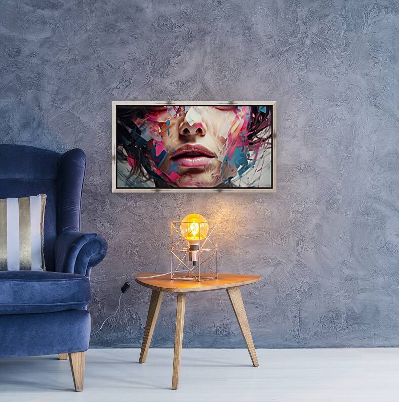 Fractured Grace – Abstract Portrait in Color Print Reproduction