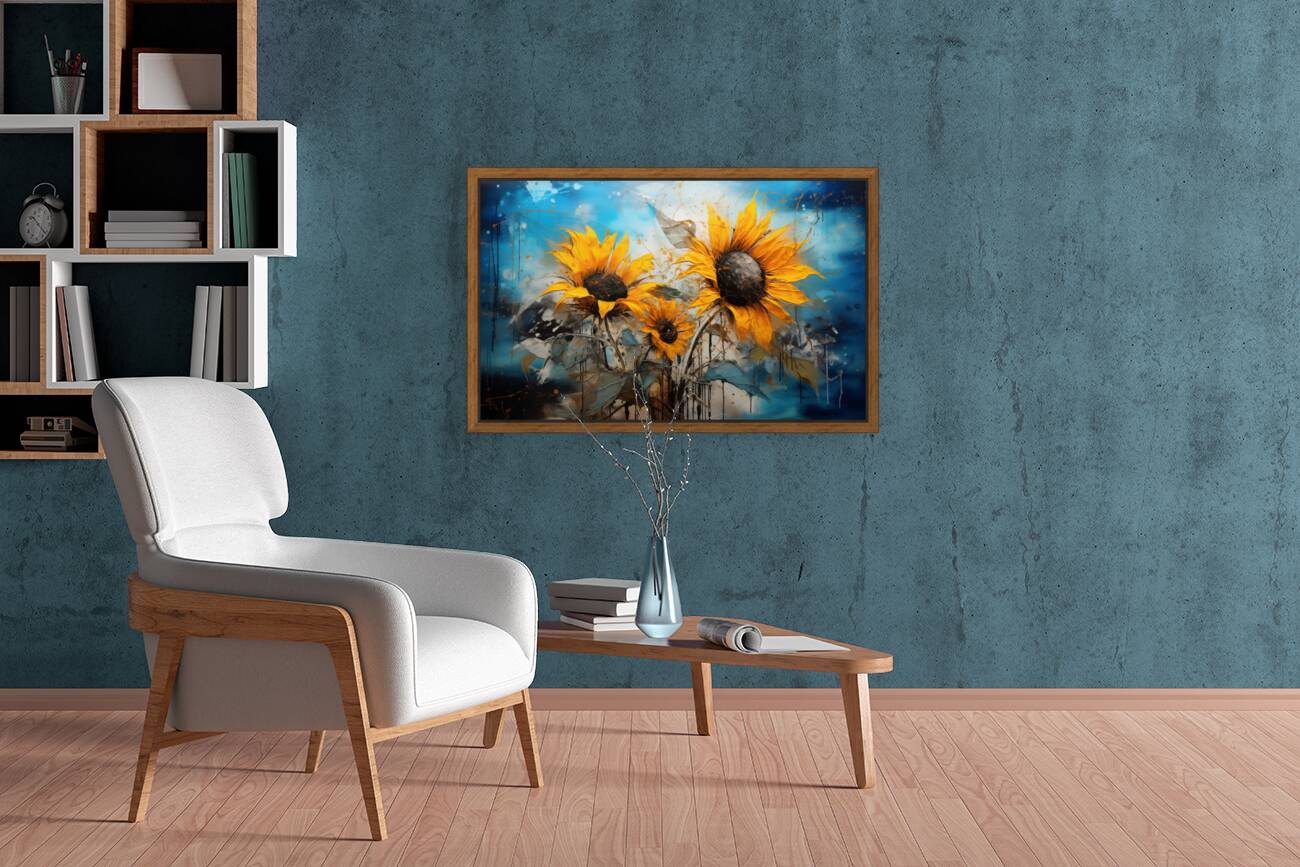 Nanci Ann – Sunflower Field Art Print Reproduction