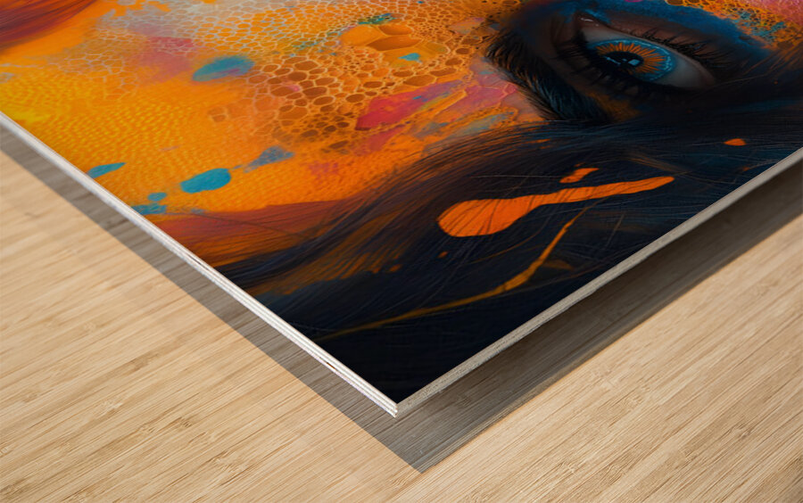 Flor De Miel Y Muerte - Flower Of Honey And Death - Dia de los Muertos Art Prints Wood print