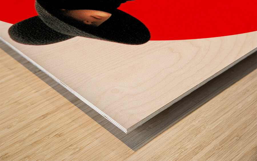 Lady of Mystery – Vintage Noir Fashion Art Print Wood print