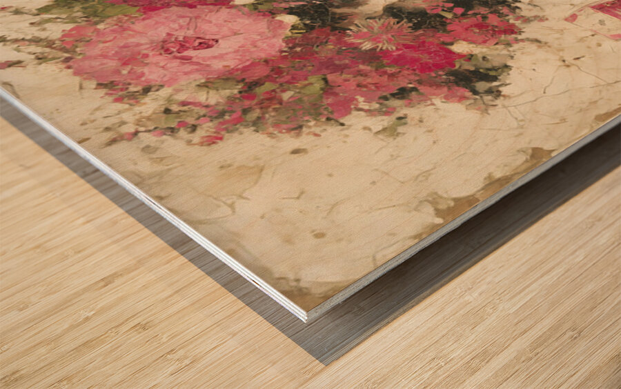 La Dame en Fleurs – The Lady in Bloom Vintage Poster Art Print Wood print