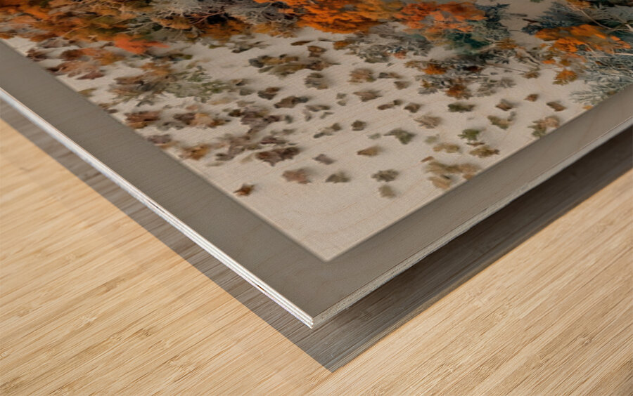 Memory Bloom – Abstract Portrait Art Print Wood print