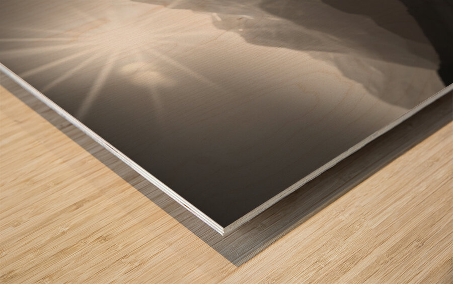 Alone – Dramatic Seascape Art Print Wood print